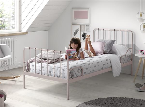 Grote foto alice 1 persoonsbed wit of roze vipack antiek en kunst stoelen en banken