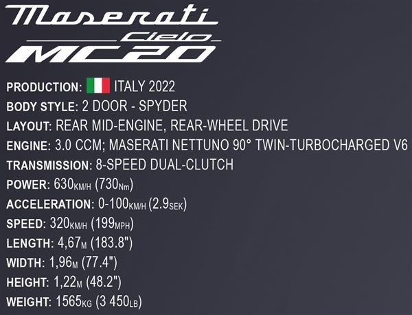 Grote foto cobi 24352 maserati mc20 cielo kinderen en baby overige