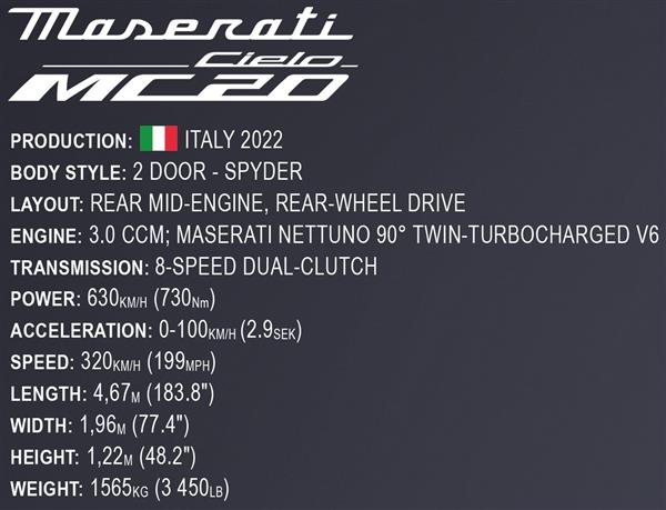 Grote foto cobi 24352 maserati mc20 cielo kinderen en baby overige