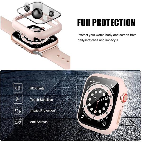 Grote foto drphone fc3 40mm 360 cover volledige hoes ingebouwde screenprotector voor apple watch 40m kleding dames horloges