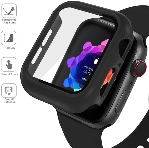 Grote foto drphone fc3 44mm 360 cover volledige hoes ingebouwde screenprotector voor apple watch 44m kleding dames horloges