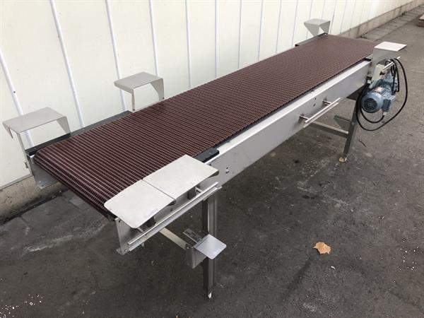 Grote foto br el rvs transportband met pp schakelband 260 x 50 cm agrarisch transportbanden