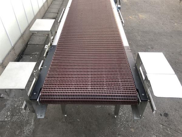 Grote foto br el rvs transportband met pp schakelband 260 x 50 cm agrarisch transportbanden