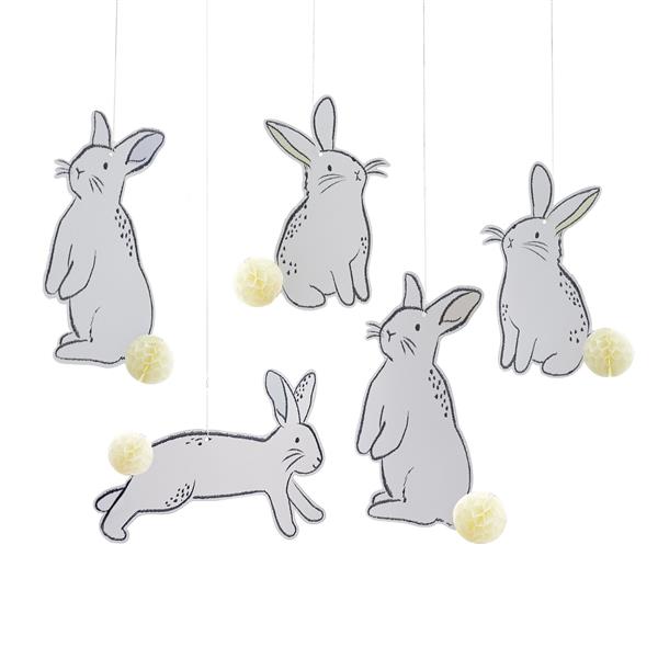 Grote foto pasen hangdecoratie konijn 5st verzamelen overige verzamelingen