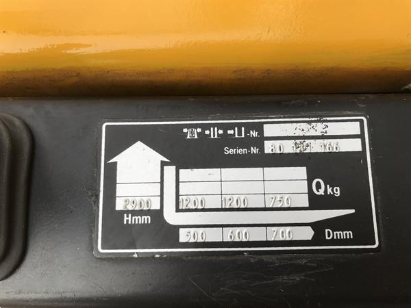 Grote foto vs 21598 elektrische stapelaar jungheinrich 2900mm 1250kg doe het zelf en verbouw hefwerktuigen