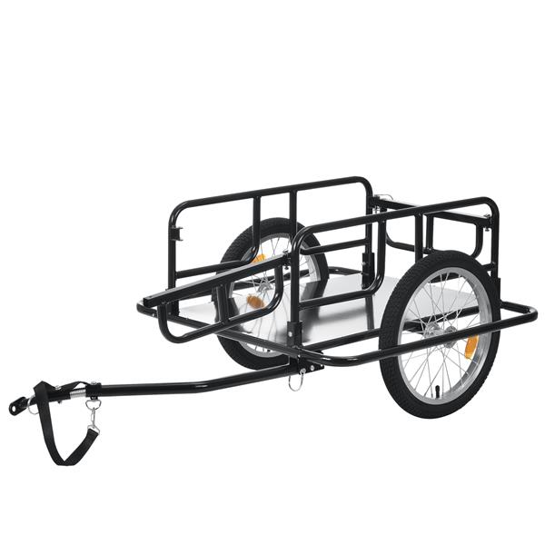 Grote foto fiets aanhangwagen fietskar 130x72x49 cm zwart motoren overige accessoires