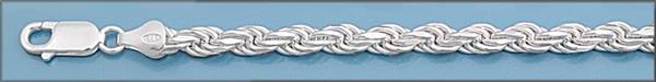 Grote foto zilveren rope ketting 65 cm 5 mm breed sieraden tassen en uiterlijk kettingen