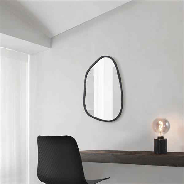 Grote foto en.casa spiegel filiano hangend 80x58 cm zwart mat huis en inrichting woningdecoratie