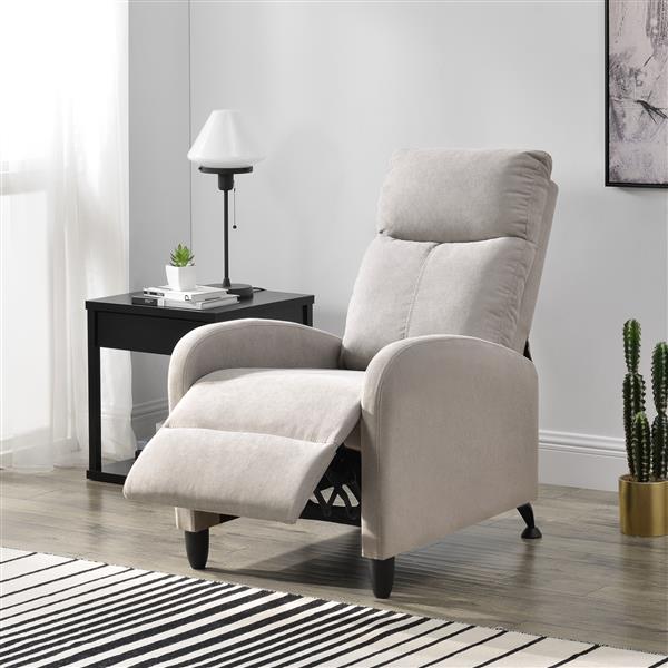 Grote foto verstelbare relaxfauteuil 102x60x92 cm stof bruin huis en inrichting stoelen