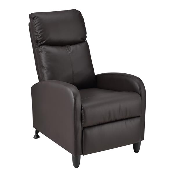 Grote foto verstelbare relaxfauteuil 102x60x92 cm kunstleer bruin huis en inrichting stoelen