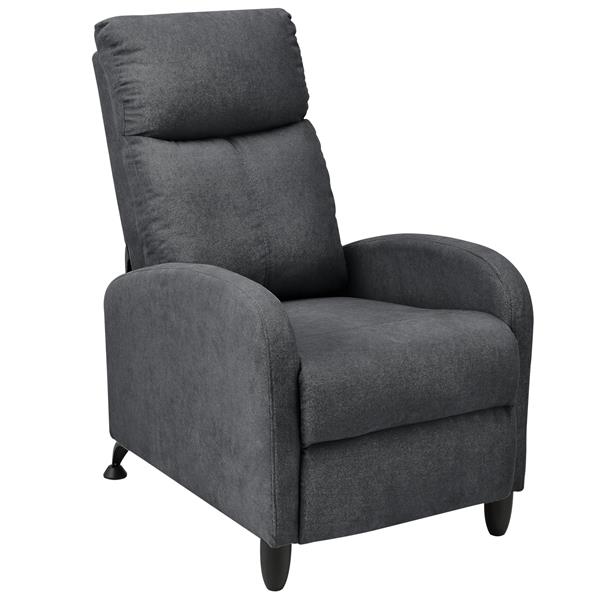 Grote foto verstelbare relaxfauteuil 102x60x92 cm stof donkergrijs huis en inrichting stoelen