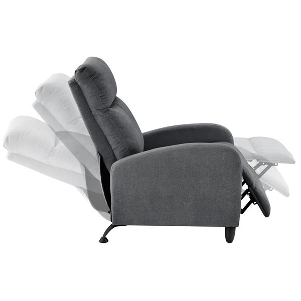 Grote foto verstelbare relaxfauteuil 102x60x92 cm stof donkergrijs huis en inrichting stoelen