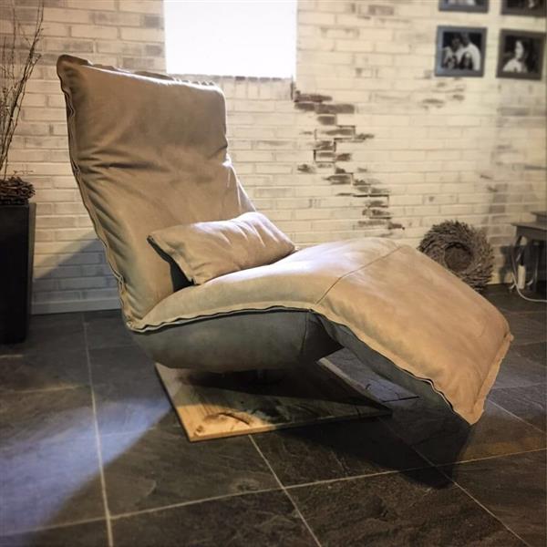 Grote foto relaxfauteuil indi kenia leer taupe huis en inrichting stoelen