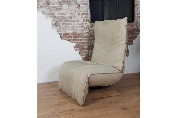 Grote foto relaxfauteuil indi kenia leer taupe huis en inrichting stoelen