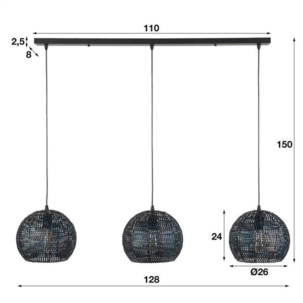 Grote foto hanglamp atlanta rond 3x 26 huis en inrichting overige