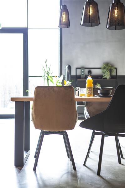 Grote foto eetkamerstoel beau ochre draaibaar huis en inrichting stoelen