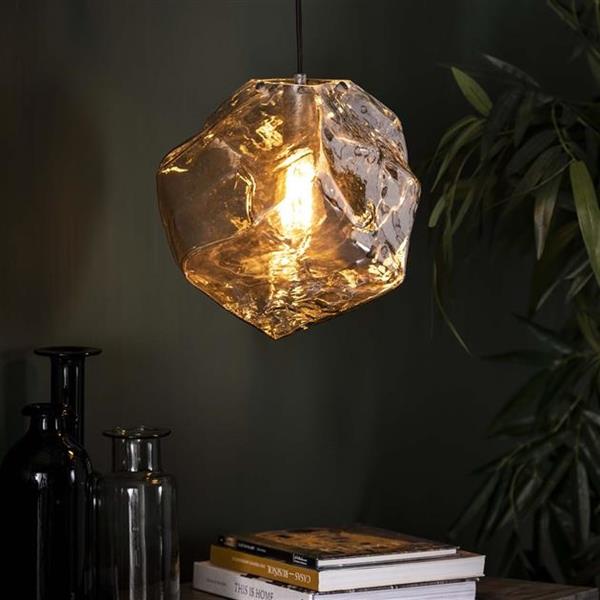 Grote foto glazen hanglamp little rock chroom 1l huis en inrichting overige