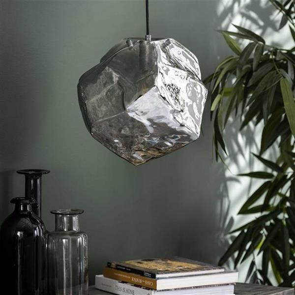 Grote foto glazen hanglamp little rock chroom 1l huis en inrichting overige