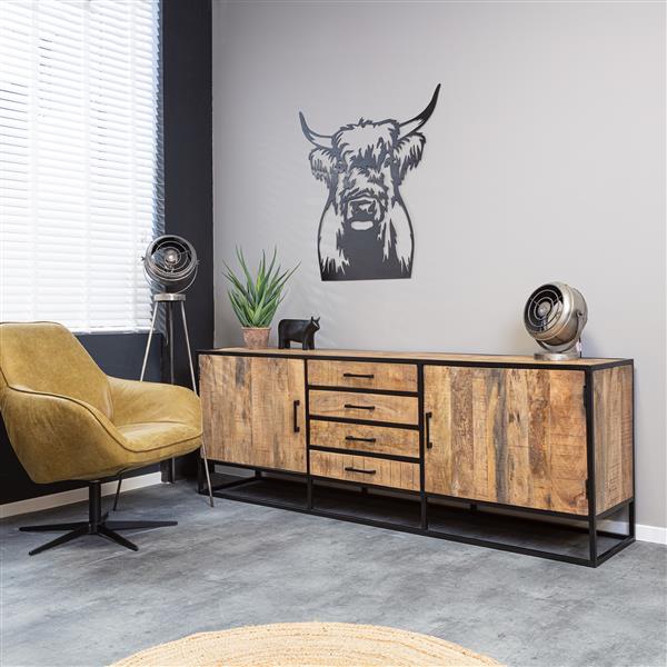Grote foto industrieel dressoir mangohout 210cm denver huis en inrichting overige