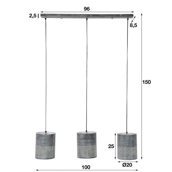 Grote foto metalen hanglamp newcastle 3l huis en inrichting overige