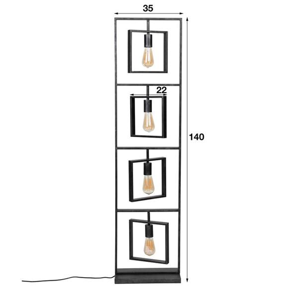 Grote foto industri le vloerlamp metaal flint 4l huis en inrichting overige