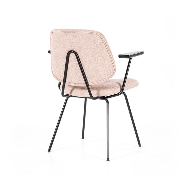 Grote foto eetkamerstoel lynn met armleuning roze huis en inrichting stoelen