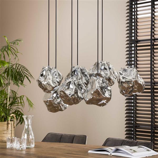 Grote foto hanglamp little rock chroom 7l huis en inrichting overige