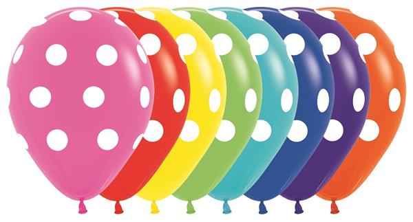 Grote foto ballonnen white polka dots mix 30cm 25st verzamelen overige verzamelingen