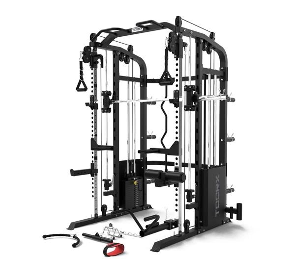 Grote foto toorx professional 3 in 1 smith machine rack asx 4000 full option sport en fitness fitness