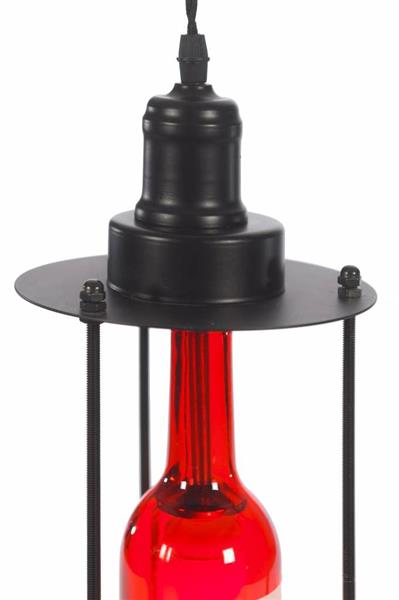 Grote foto industri le hanglamp rode wijnfles scaldare verano huis en inrichting overige