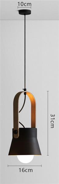 Grote foto hanglamp modern zwart aluminium met hout valott kirsi huis en inrichting overige