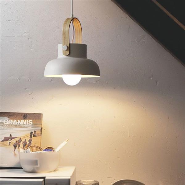 Grote foto hanglamp modern wit aluminium met hout valott lumi huis en inrichting overige