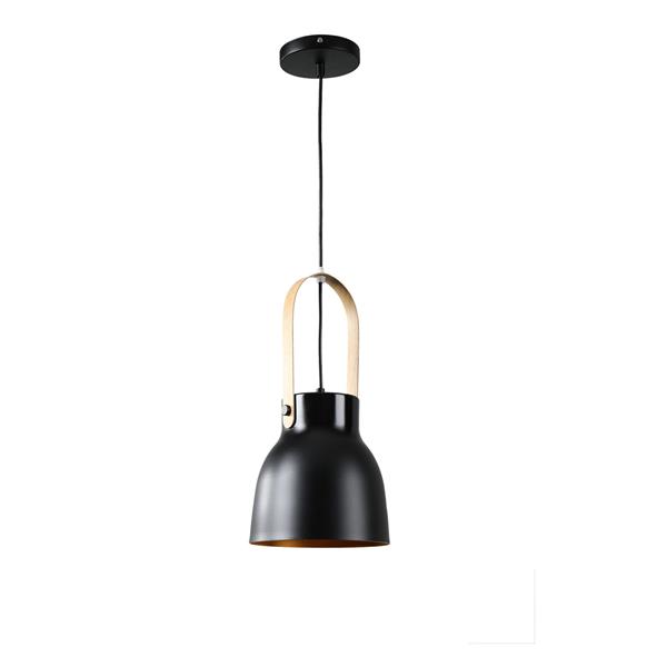 Grote foto hanglamp modern zwart aluminium met hout valott maija huis en inrichting overige