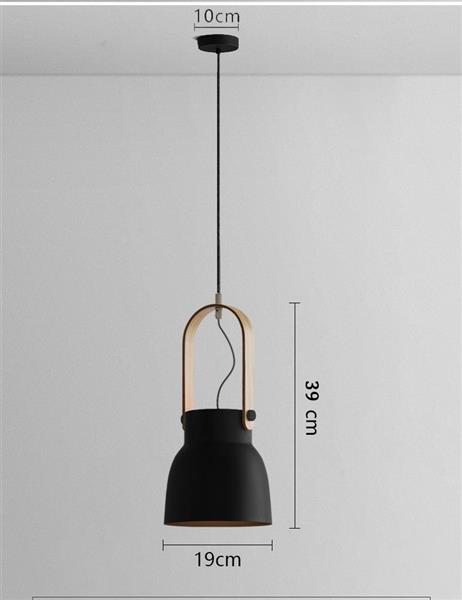 Grote foto hanglamp modern zwart aluminium met hout valott maija huis en inrichting overige