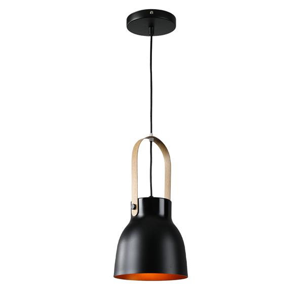 Grote foto hanglamp modern zwart aluminium met hout valott maija huis en inrichting overige