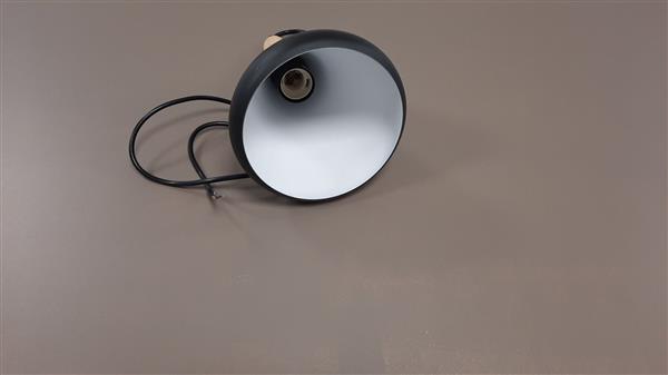 Grote foto hanglamp modern zwart rond met hout valott olen huis en inrichting overige