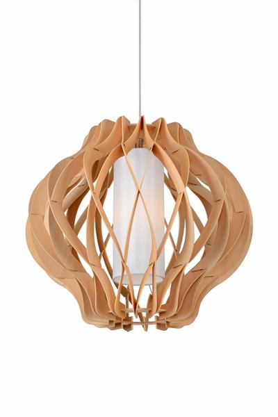 Grote foto hanglamp hout houtkleur 45 cm madera albar huis en inrichting overige