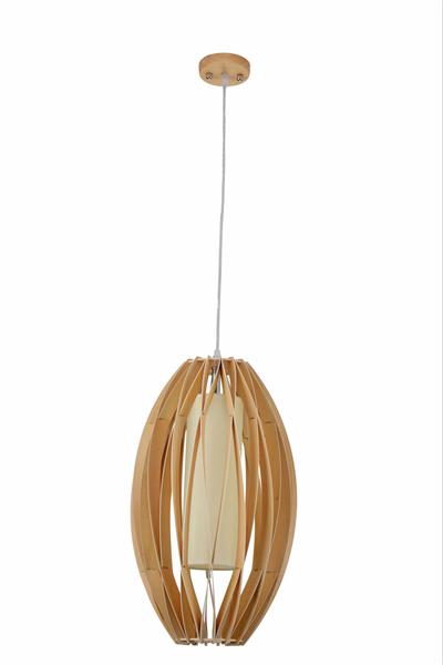 Grote foto hanglamp hout ovaal houtkleur 29 cm madera encina huis en inrichting overige