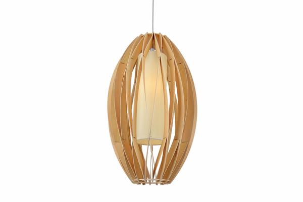 Grote foto hanglamp hout ovaal houtkleur 29 cm madera encina huis en inrichting overige