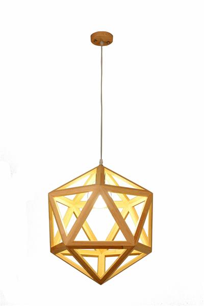 Grote foto hanglamp hout diamant houtkleur 50 cm madera negundo huis en inrichting overige