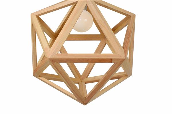 Grote foto hanglamp hout diamant houtkleur 50 cm madera negundo huis en inrichting overige