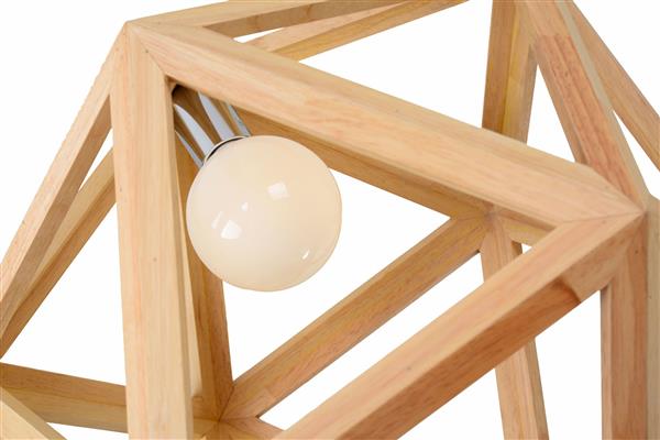 Grote foto hanglamp hout diamant houtkleur 50 cm madera negundo huis en inrichting overige