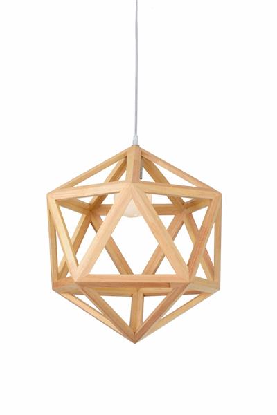 Grote foto hanglamp hout diamant houtkleur 50 cm madera negundo huis en inrichting overige