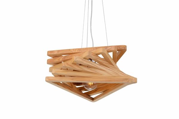 Grote foto hanglamp hout houtkleur 43 cm madera pendula huis en inrichting overige