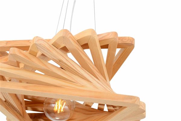 Grote foto hanglamp hout houtkleur 43 cm madera pendula huis en inrichting overige