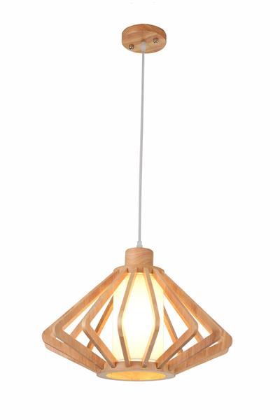 Grote foto hanglamp hout houtkleur 45 cm madera unedo huis en inrichting overige