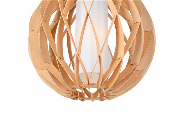 Grote foto hanglamp hout rond houtkleur 40 cm madera alcornoque huis en inrichting overige