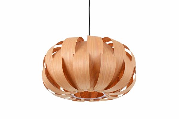 Grote foto hanglamp hout rond houtkleur 45 cm madera almez huis en inrichting overige