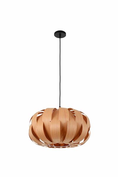 Grote foto hanglamp hout rond houtkleur 45 cm madera almez huis en inrichting overige