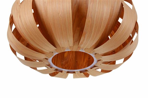 Grote foto hanglamp hout rond houtkleur 45 cm madera almez huis en inrichting overige